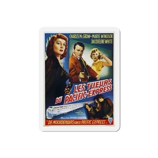 The Narrow Margin 1952 v2 Movie Poster Refrigerator Magnet 2 Inch - The Sticker Space