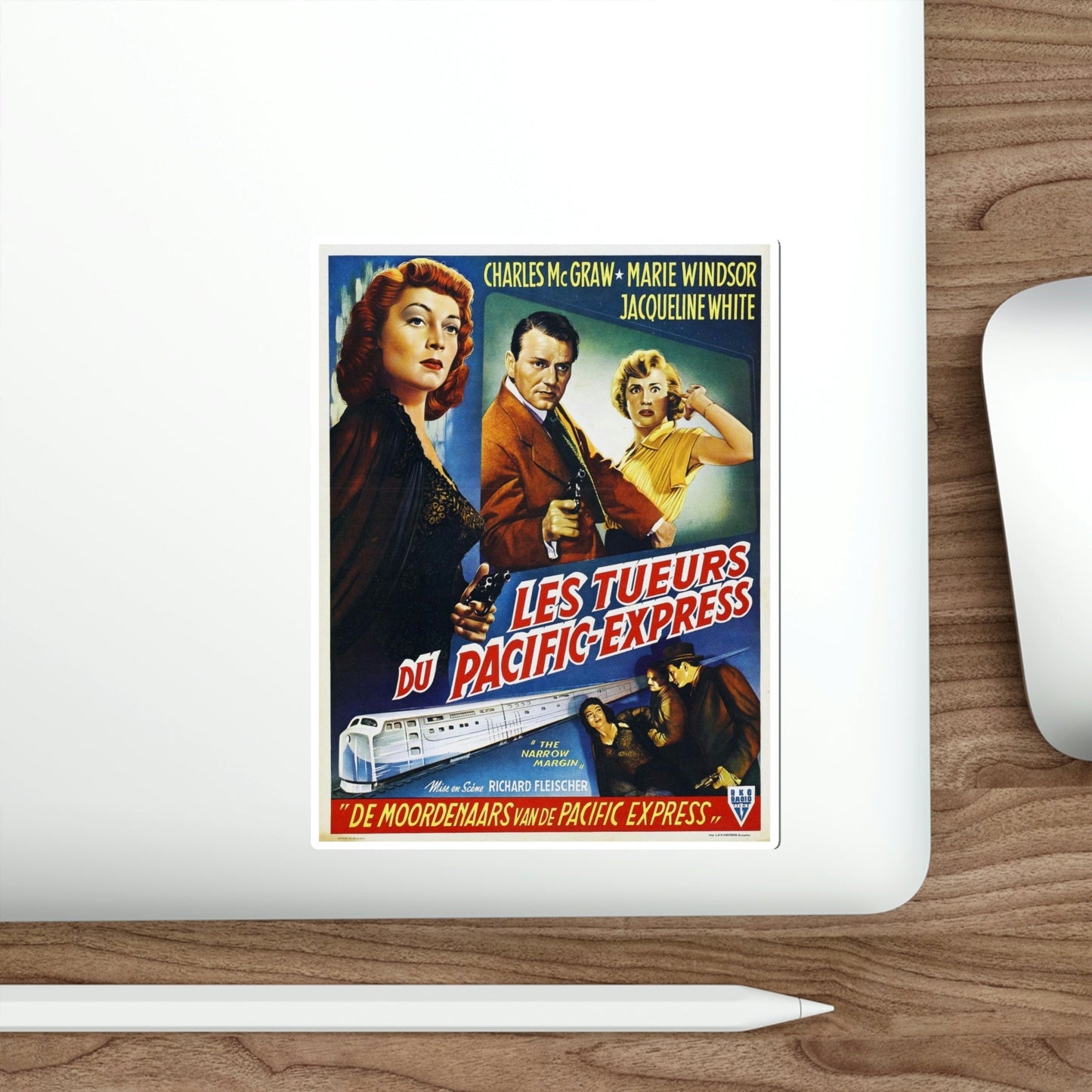 The Narrow Margin 1952 v2 Movie Poster STICKER Vinyl Die-Cut Decal-The Sticker Space