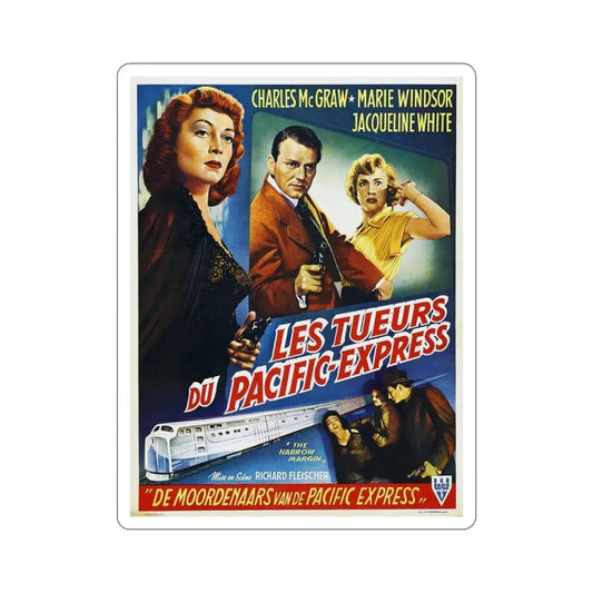 The Narrow Margin 1952 v2 Movie Poster STICKER Vinyl Die-Cut Decal 6 Inch - The Sticker Space