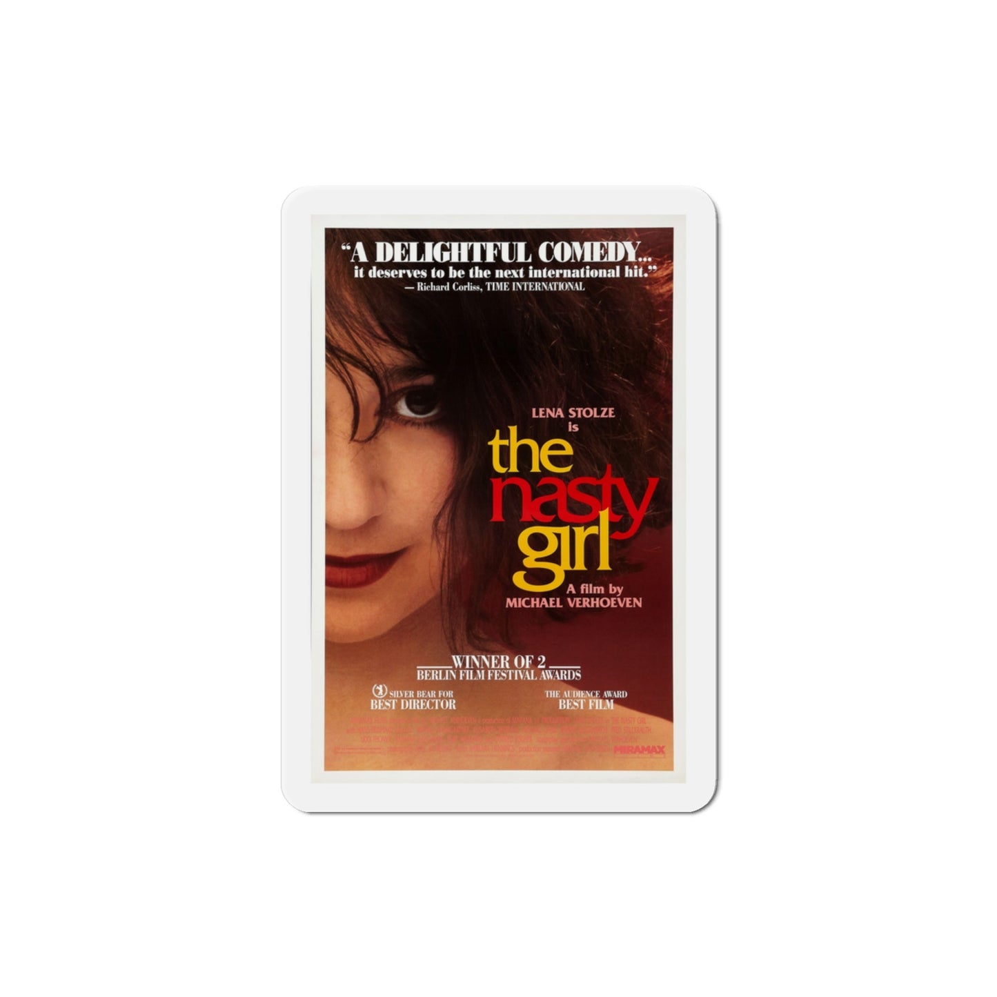 The Nasty Girl 1990 Movie Poster Die-Cut Magnet-3" x 3"-The Sticker Space