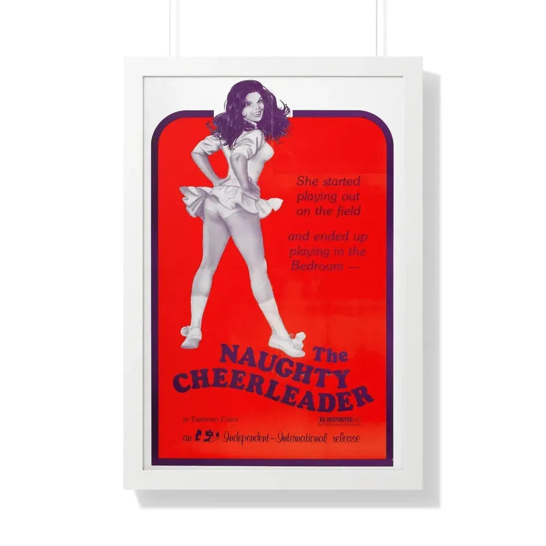 THE NAUGHTY CHEERLEADER 1970 - Framed Movie Poster 20" x 30" White - The Sticker Space