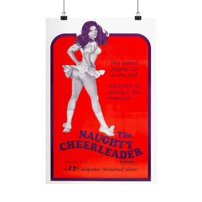 THE NAUGHTY CHEERLEADER 1970 - Paper Movie Poster 12″ x 18″ Matte - The Sticker Space
