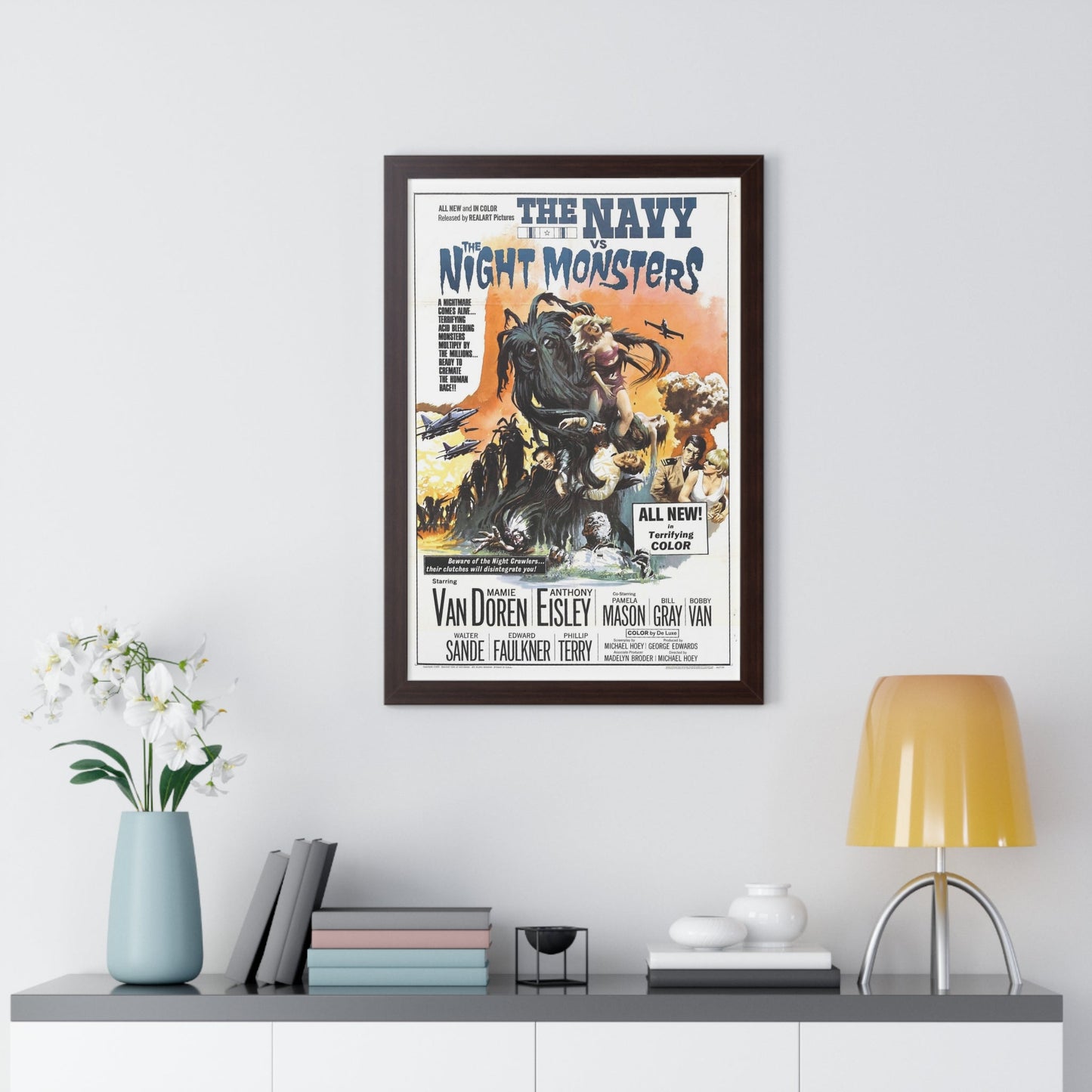 THE NAVY VS THE NIGHT MONSTERS 1966 - Framed Movie Poster-The Sticker Space