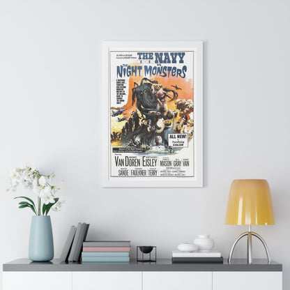 THE NAVY VS THE NIGHT MONSTERS 1966 - Framed Movie Poster-The Sticker Space