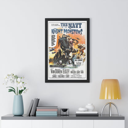 THE NAVY VS THE NIGHT MONSTERS 1966 - Framed Movie Poster-The Sticker Space