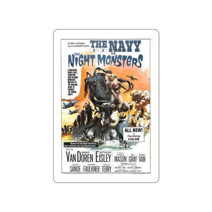 THE NAVY VS THE NIGHT MONSTERS 1966 Movie Poster STICKER Vinyl Die-Cut Decal 2 Inch - The Sticker Space