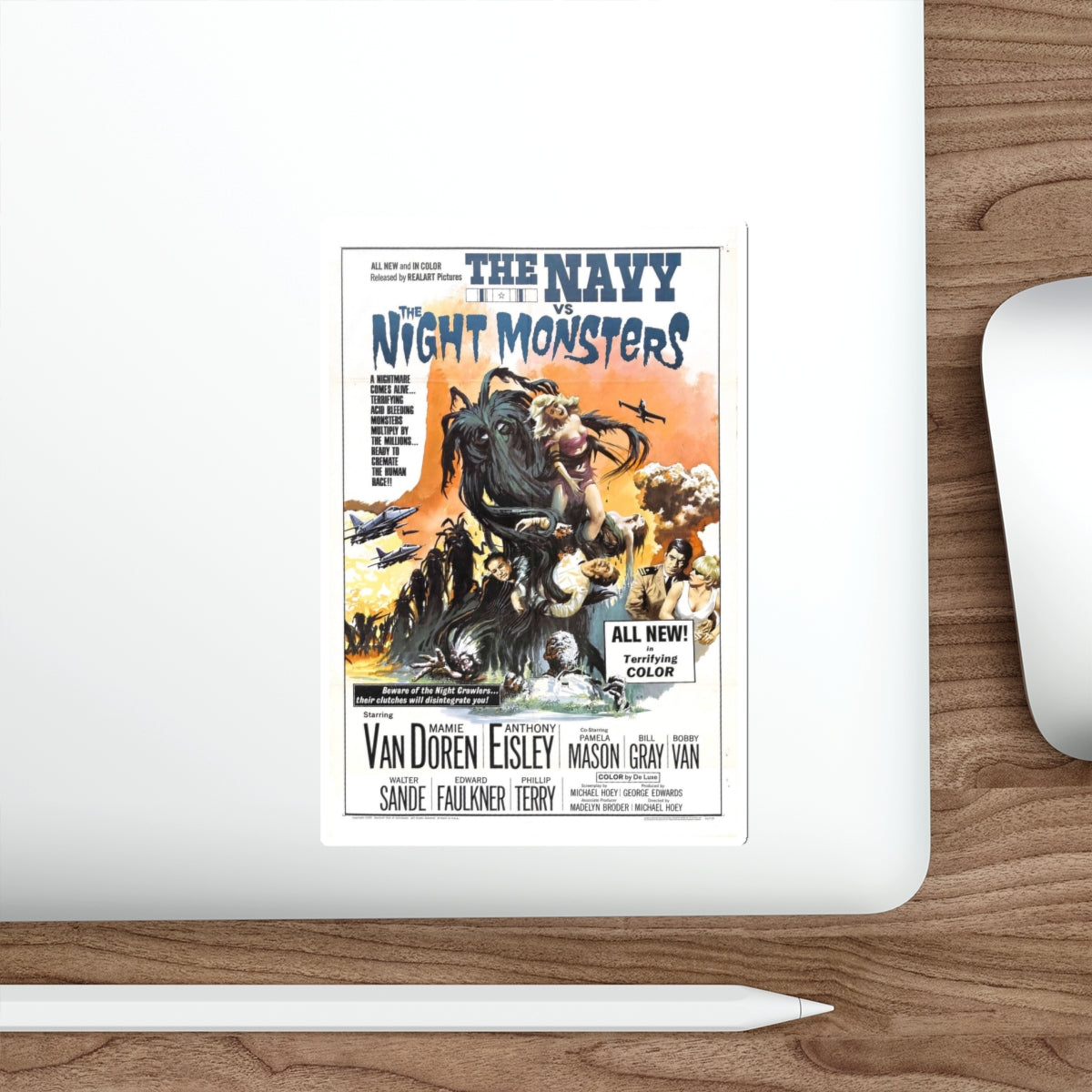 THE NAVY VS THE NIGHT MONSTERS 1966 Movie Poster STICKER Vinyl Die-Cut Decal-The Sticker Space