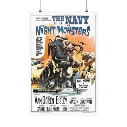 THE NAVY VS THE NIGHT MONSTERS 1966 - Paper Movie Poster 20″ x 30″ Matte - The Sticker Space