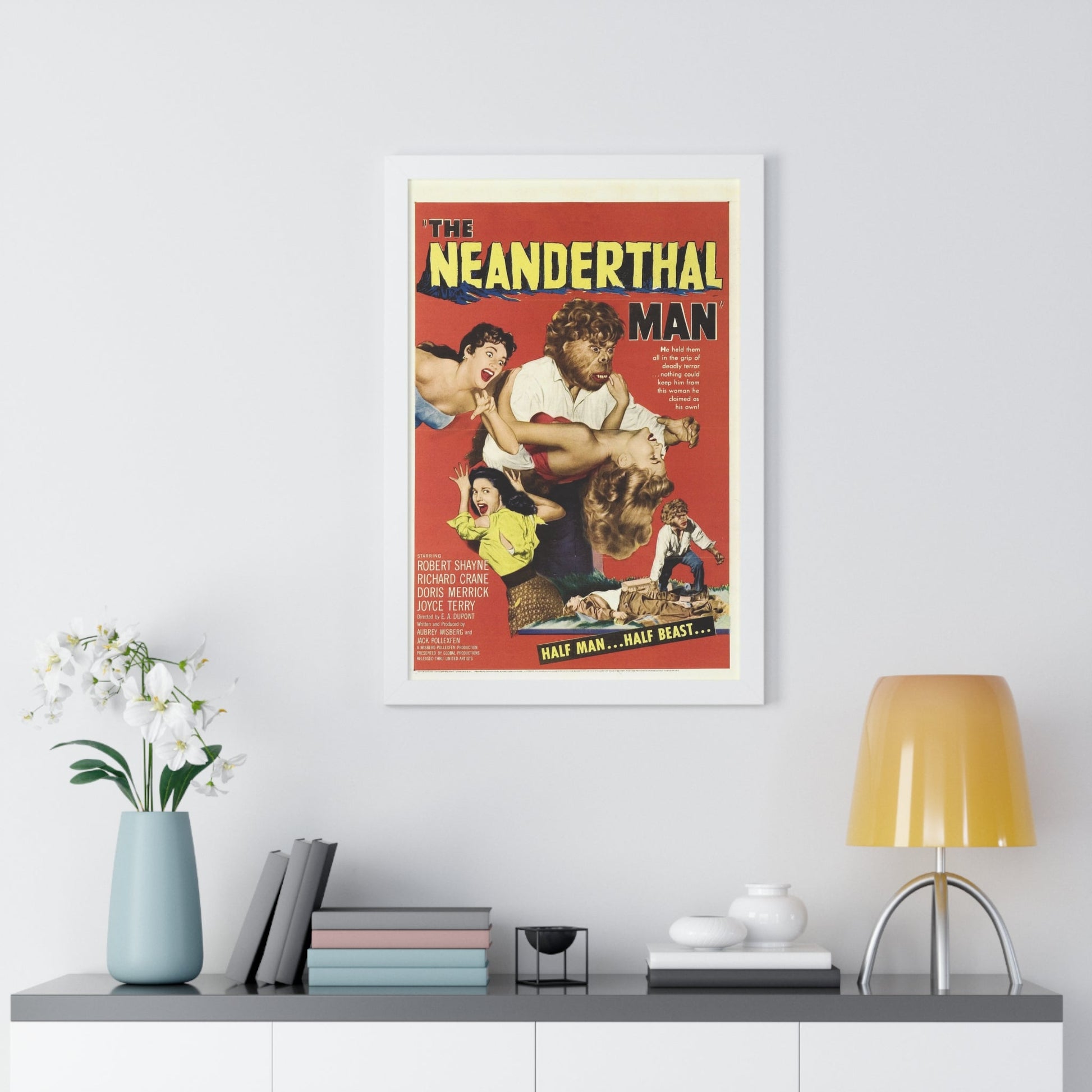 THE NEANDERTHAL MAN 1953 - Framed Movie Poster-The Sticker Space