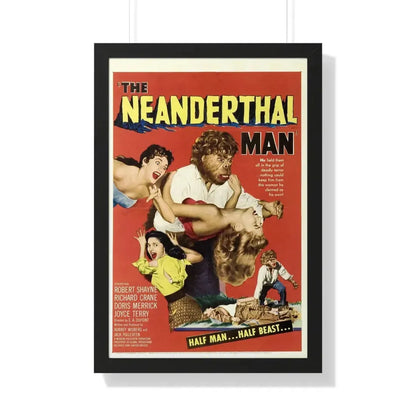 THE NEANDERTHAL MAN 1953 - Framed Movie Poster 20" x 30" Black - The Sticker Space