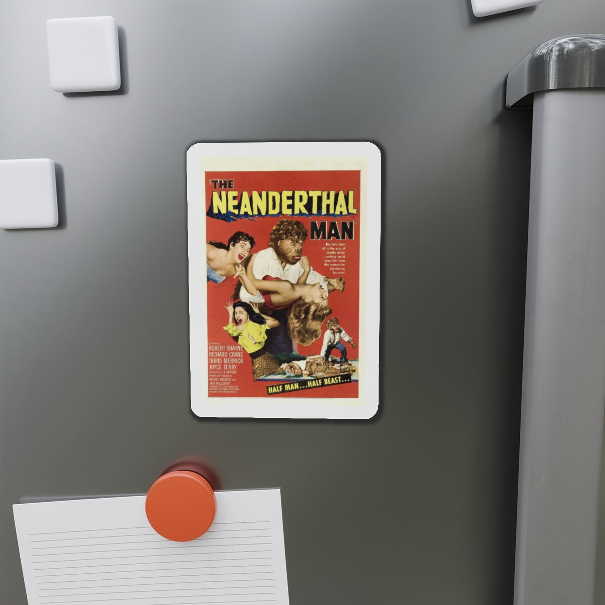 THE NEANDERTHAL MAN 1953 Movie Poster - Refrigerator Magnet-The Sticker Space