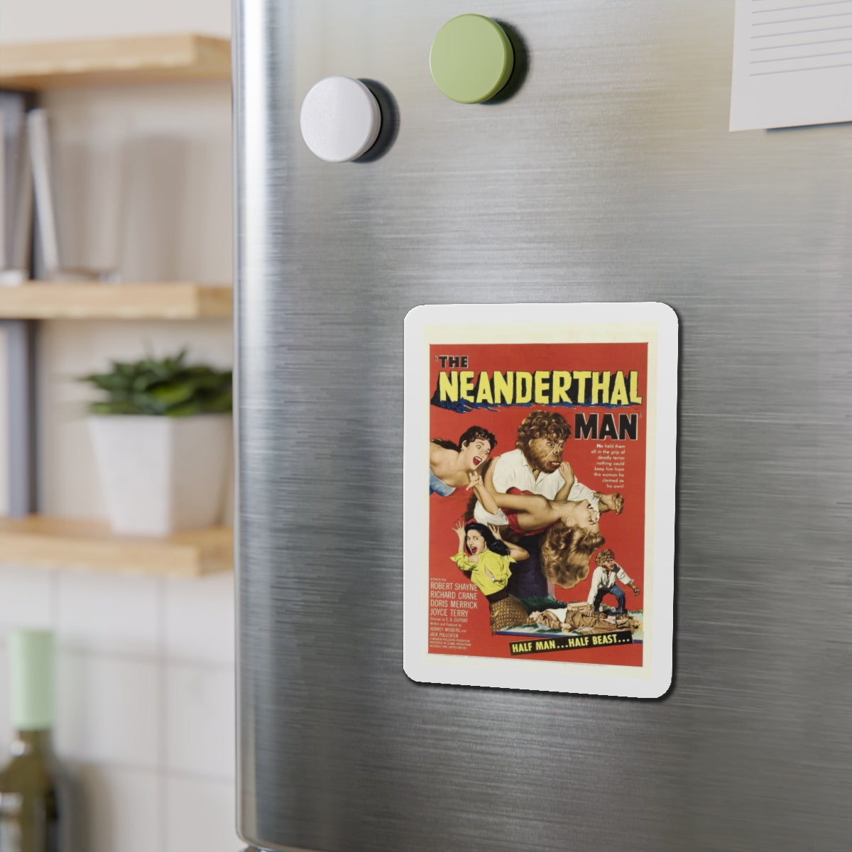 THE NEANDERTHAL MAN 1953 Movie Poster - Refrigerator Magnet-The Sticker Space