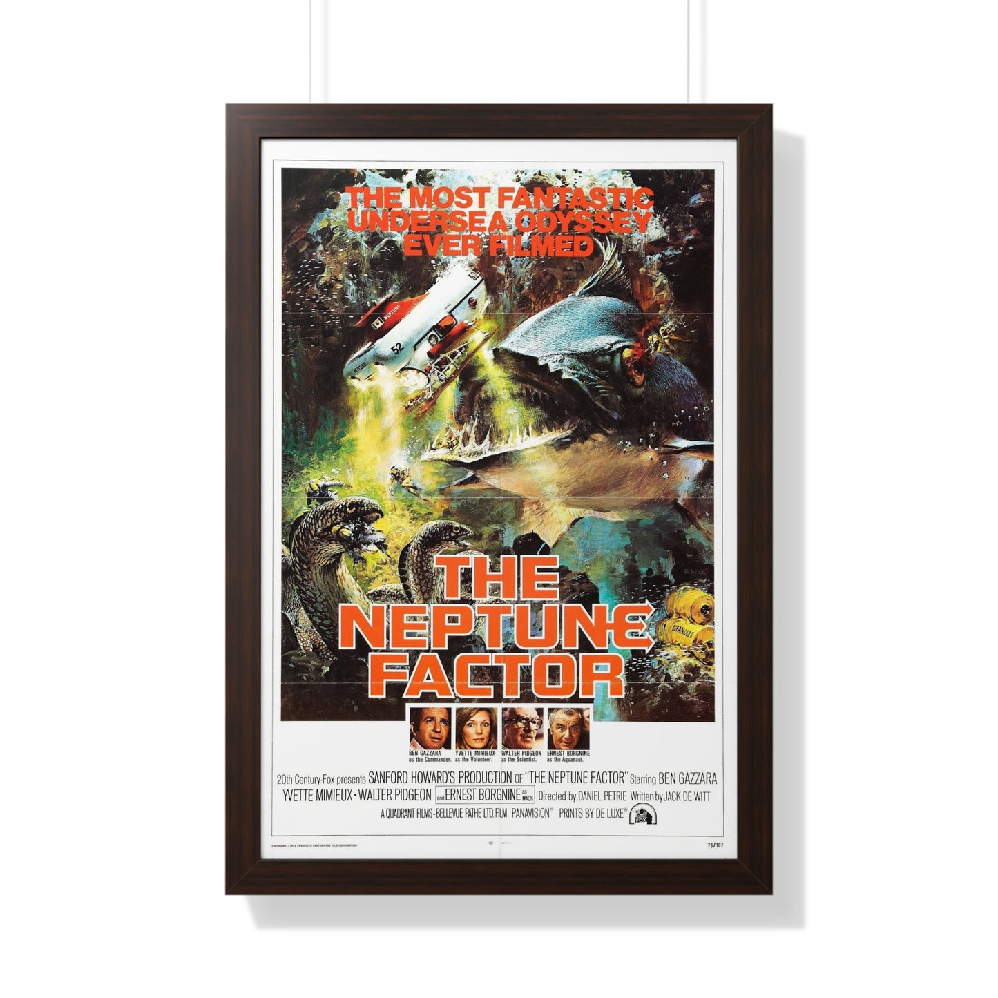 THE NEPTUNE FACTOR 1973 - Framed Movie Poster-20" x 30"-The Sticker Space