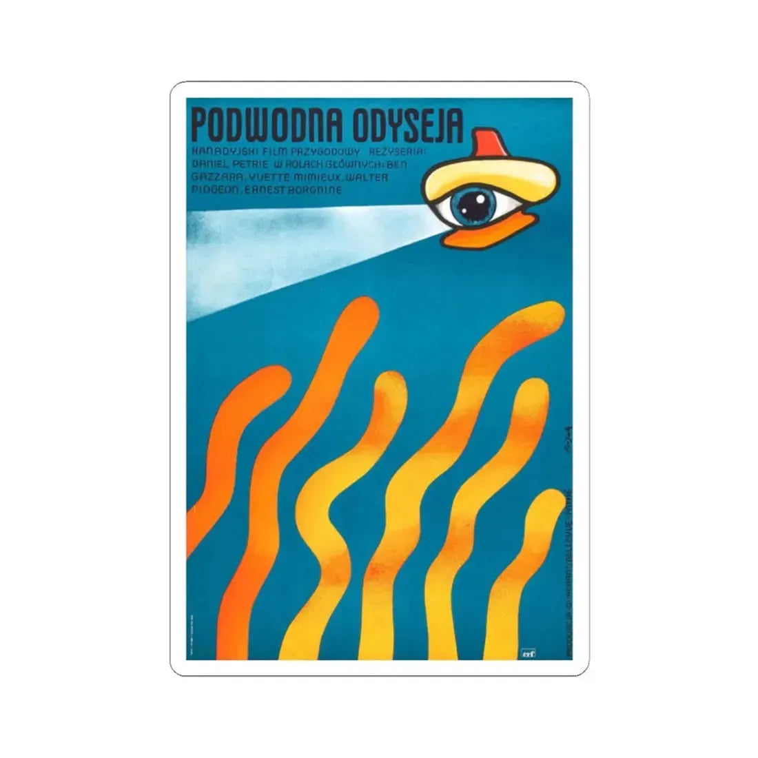 THE NEPTUNE FACTOR (POLISH) 1973 Movie Poster - STICKER Vinyl Kiss-Cut Decal 2 Inch White - The Sticker Space