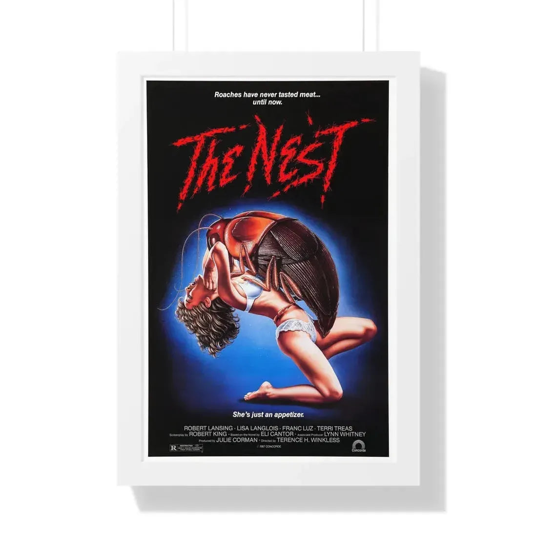 THE NEST 1987 - Framed Movie Poster 16″ x 24″ White - The Sticker Space