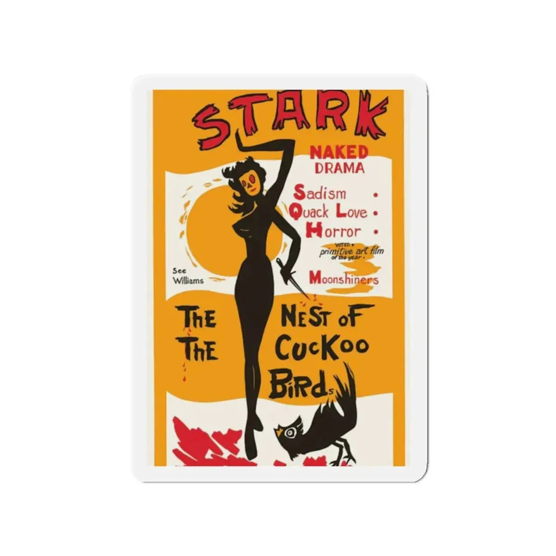 THE NEST OF THE CUCKOO BIRDS 1965 Movie Poster - Refrigerator Magnet 2 Inch Die-Cut - The Sticker Space