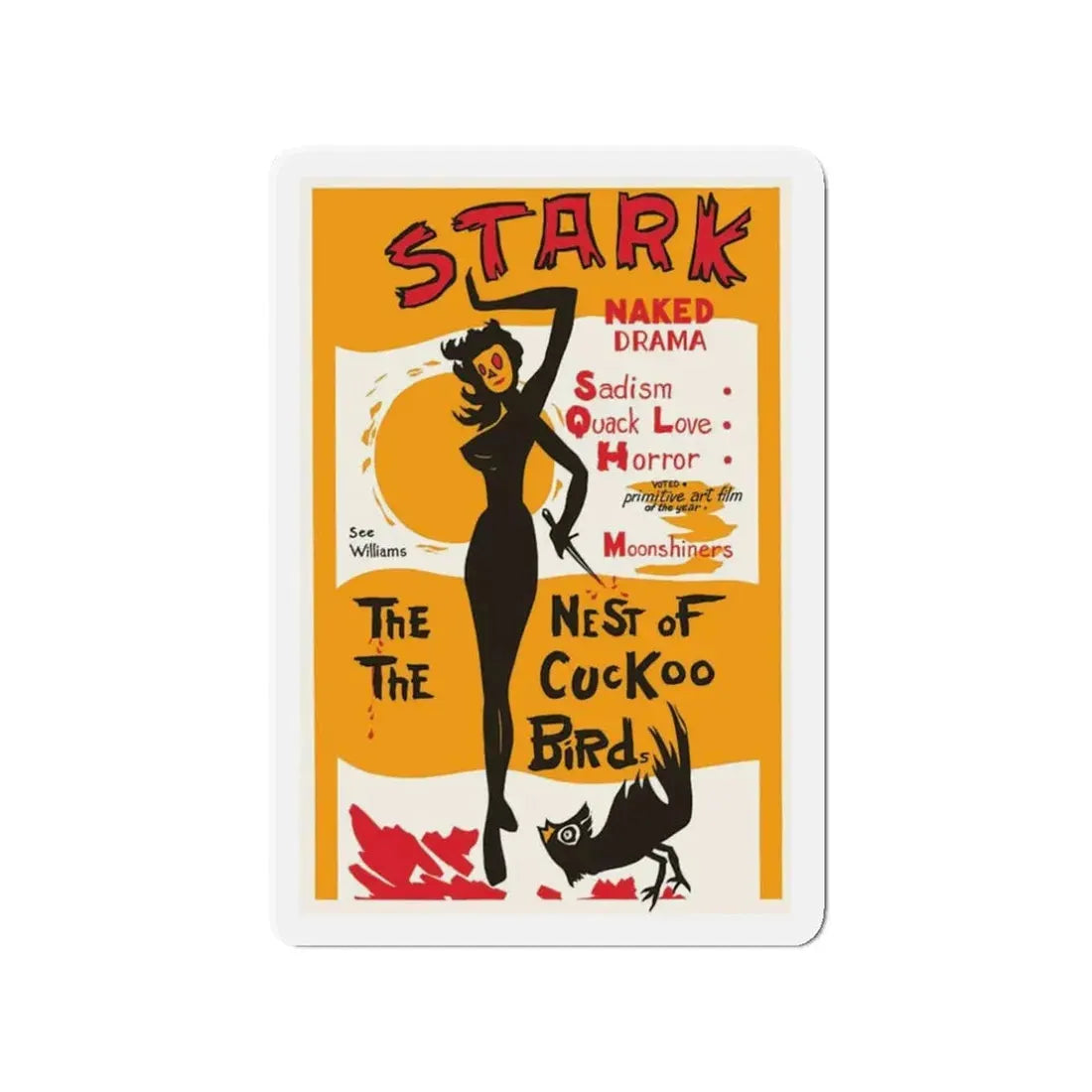 THE NEST OF THE CUCKOO BIRDS 1965 Movie Poster - Refrigerator Magnet 3 Inch Die-Cut - The Sticker Space