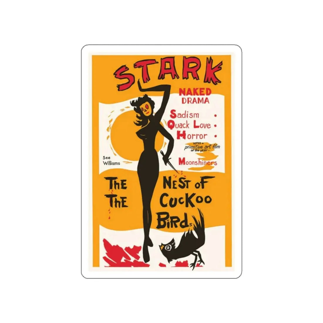 THE NEST OF THE CUCKOO BIRDS 1965 Movie Poster STICKER Vinyl Die-Cut Decal 2 Inch - The Sticker Space