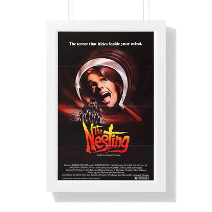 THE NESTING 1981 - Framed Movie Poster 16″ x 24″ White - The Sticker Space
