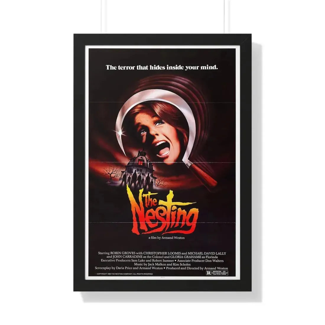 THE NESTING 1981 - Framed Movie Poster 20" x 30" Black - The Sticker Space