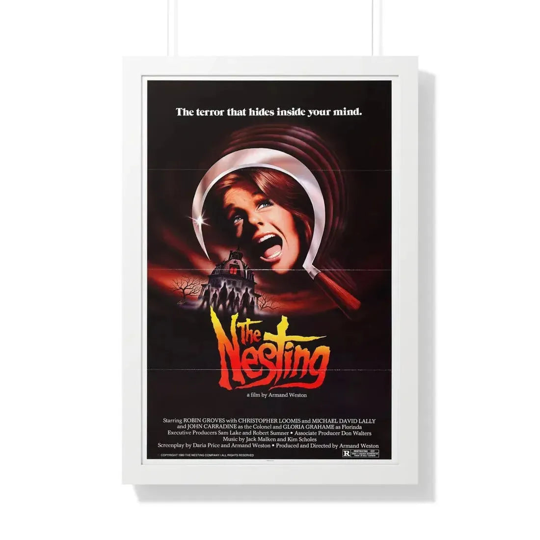 THE NESTING 1981 - Framed Movie Poster 20" x 30" White - The Sticker Space