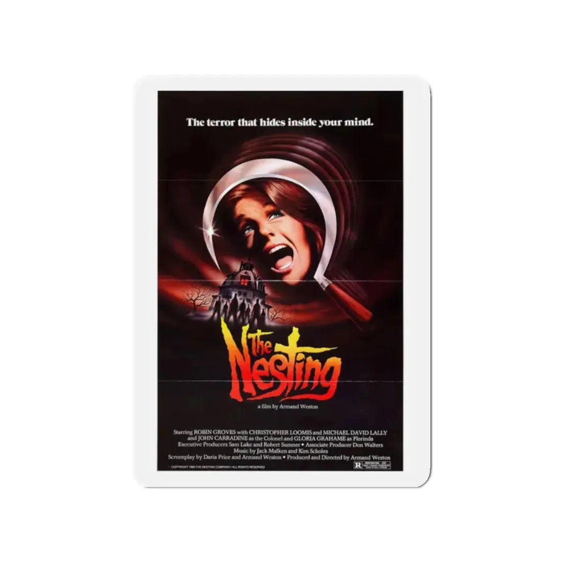 THE NESTING 1981 Movie Poster - Refrigerator Magnet 2 Inch Die-Cut - The Sticker Space