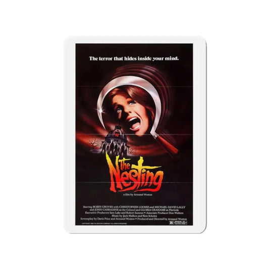 THE NESTING 1981 Movie Poster - Refrigerator Magnet 2 Inch Die-Cut - The Sticker Space