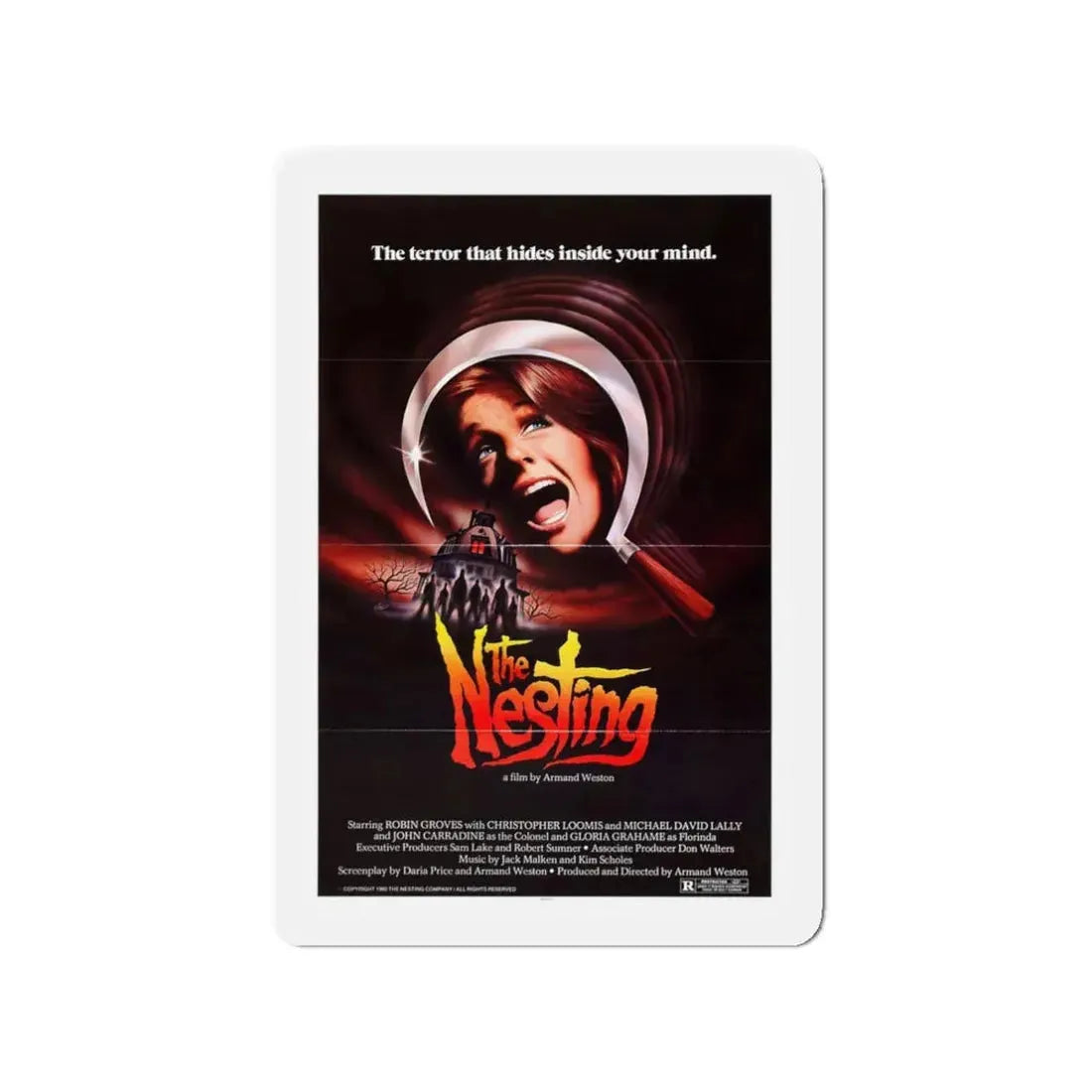 THE NESTING 1981 Movie Poster - Refrigerator Magnet 3 Inch Die-Cut - The Sticker Space