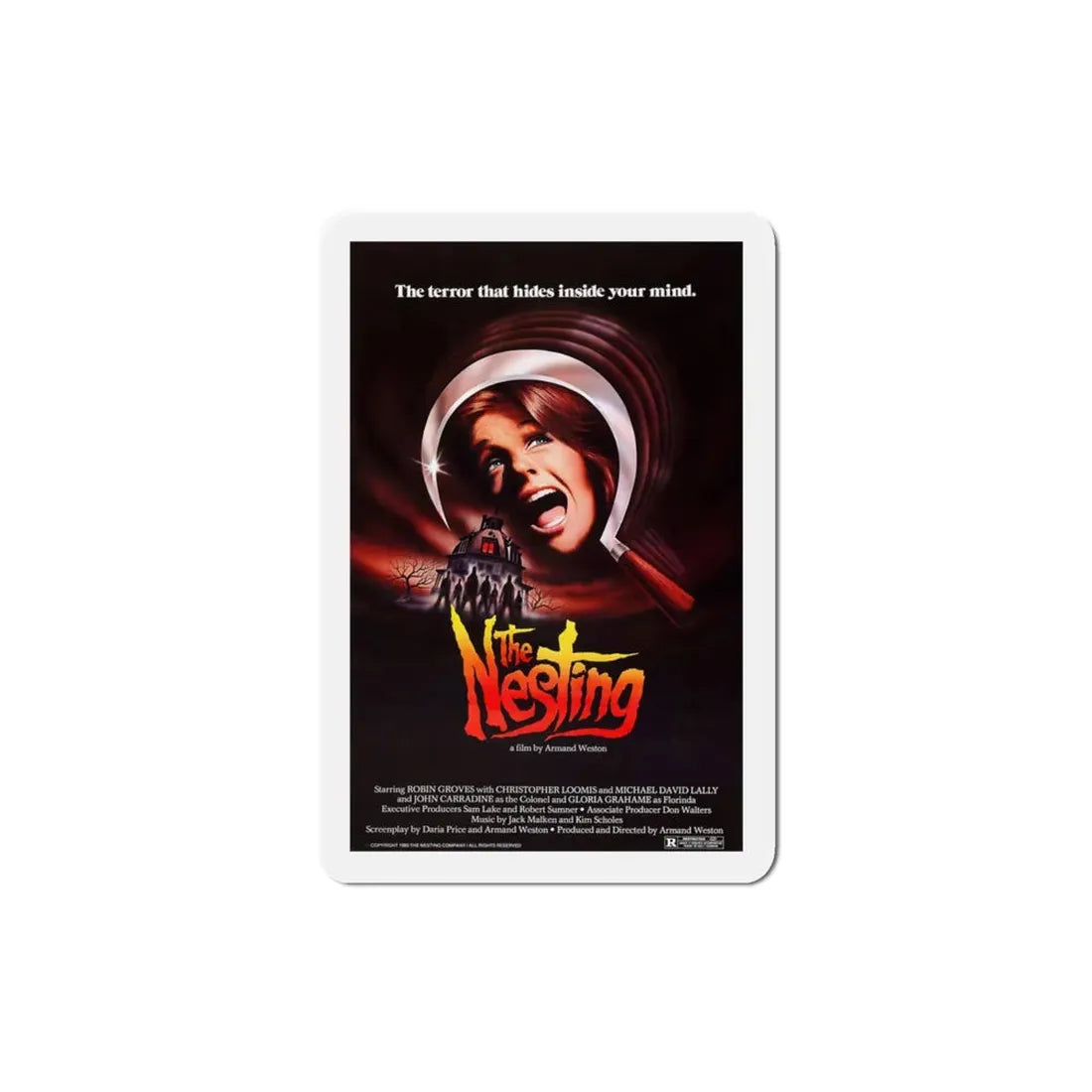 The Nesting 1981 Movie Poster Refrigerator Magnet 3 Inch - The Sticker Space