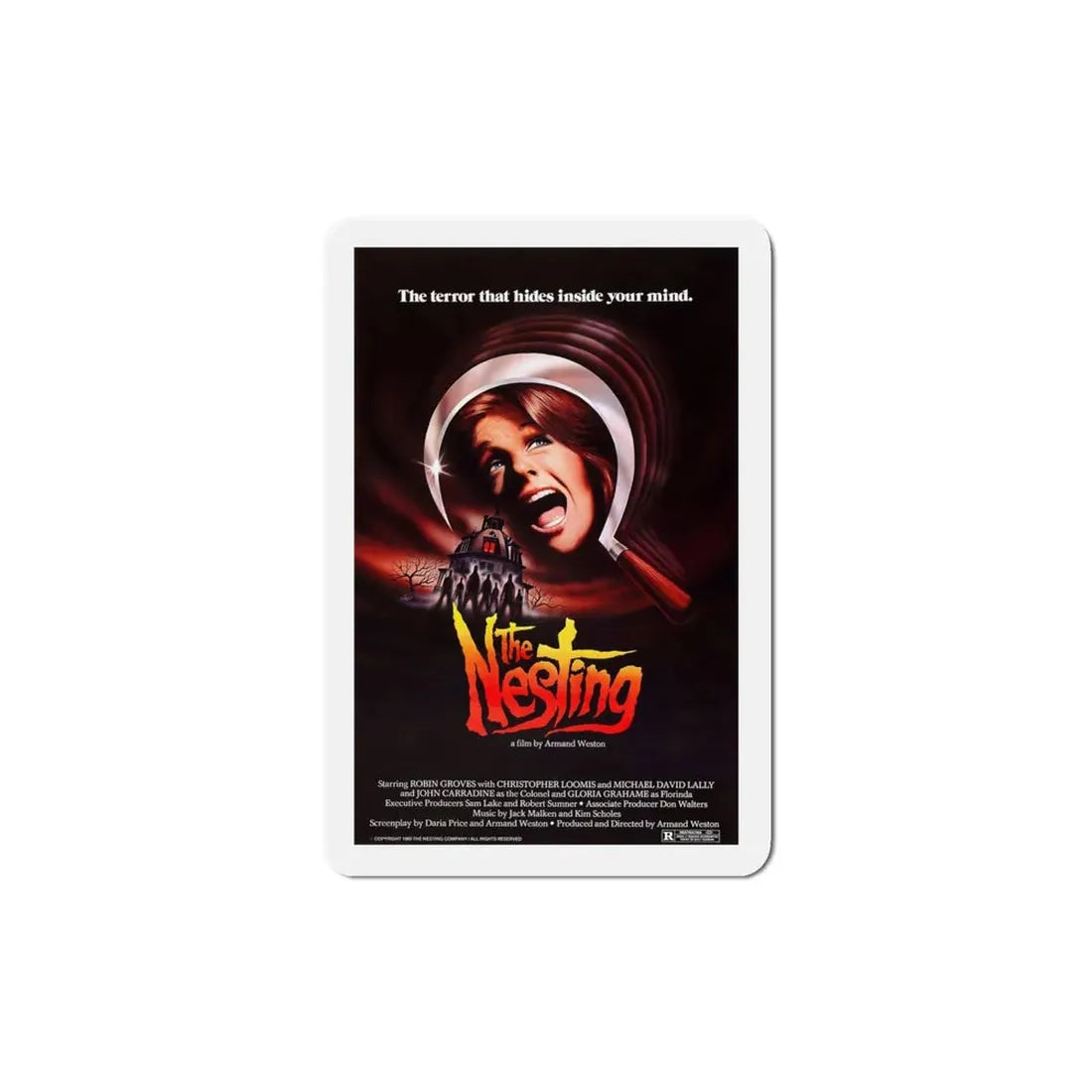The Nesting 1981 Movie Poster Refrigerator Magnet 4 Inch - The Sticker Space