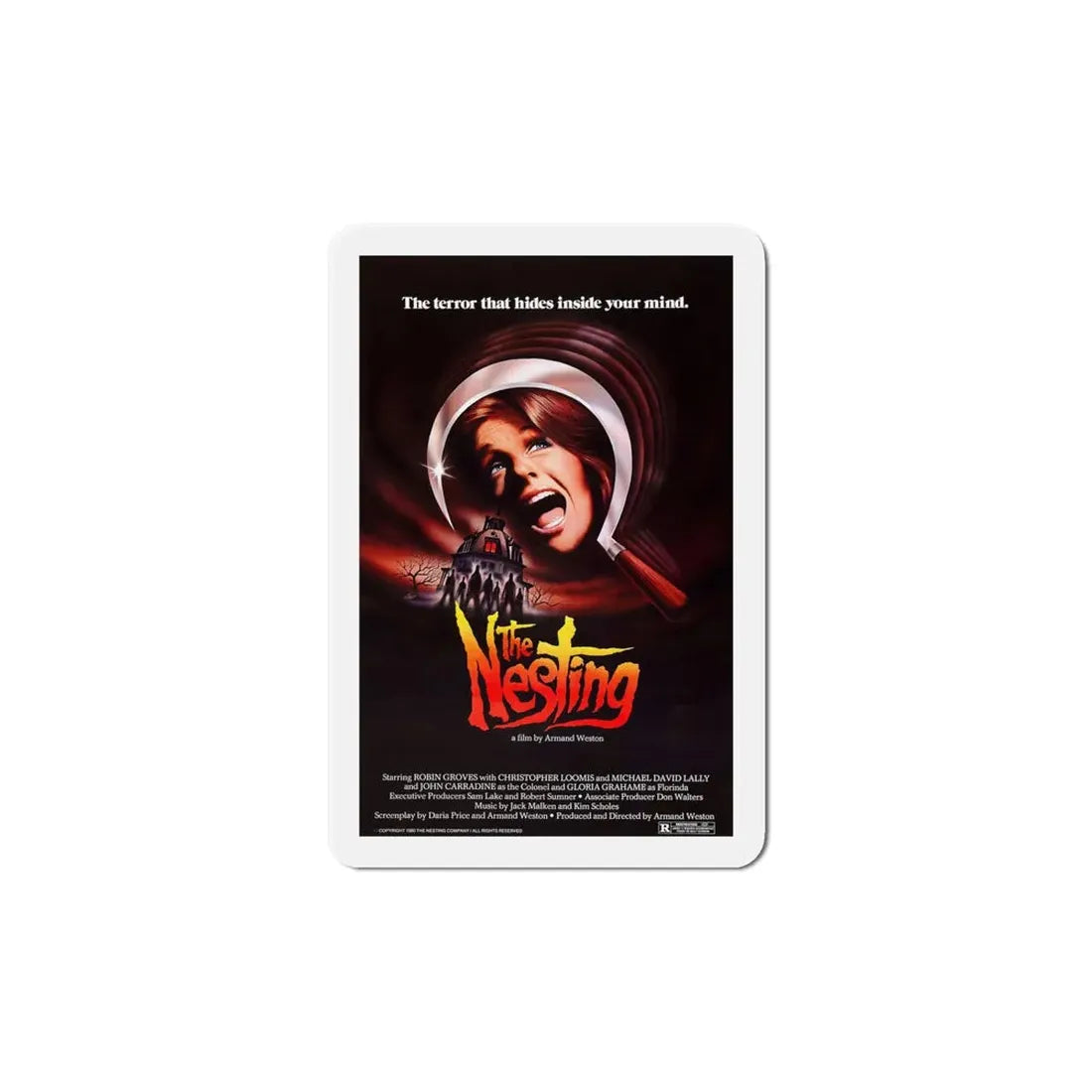 The Nesting 1981 Movie Poster Refrigerator Magnet 6 Inch - The Sticker Space