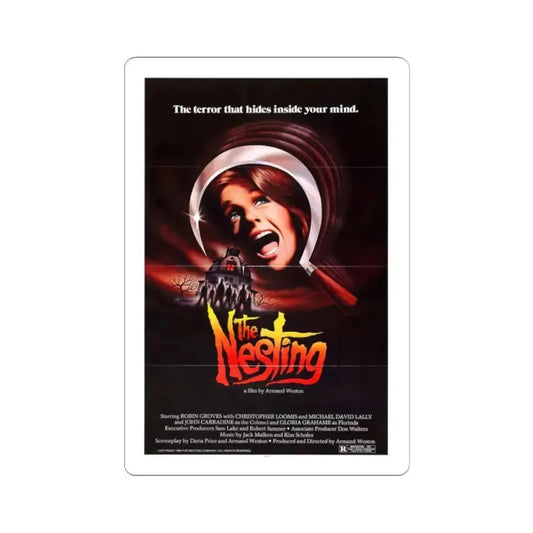 THE NESTING 1981 Movie Poster - STICKER Vinyl Kiss-Cut Decal 2 Inch White - The Sticker Space