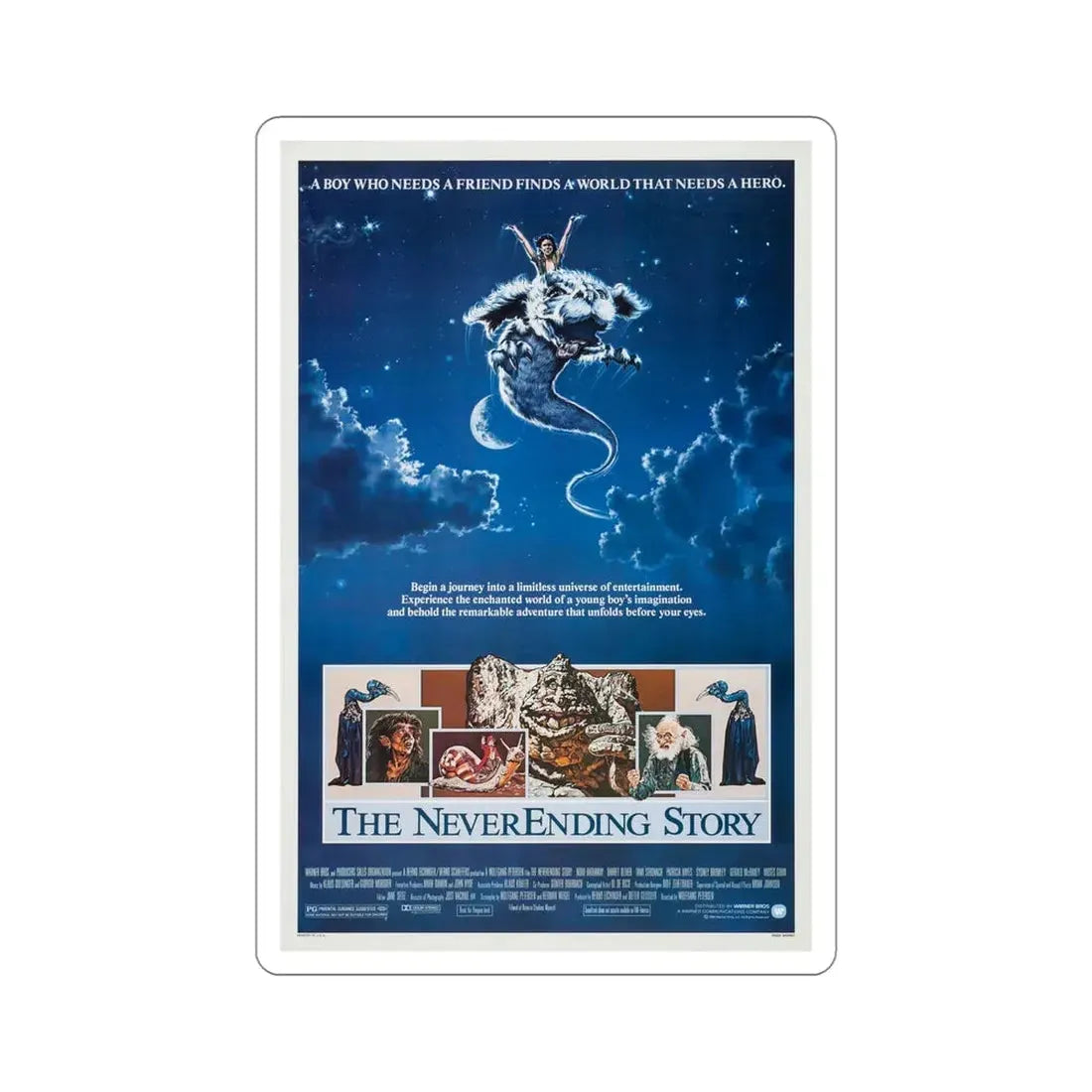 The NeverEnding Story 1984 Movie Poster STICKER Vinyl Die-Cut Decal 5 Inch - The Sticker Space