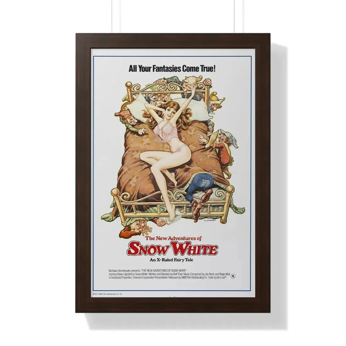 THE NEW ADVENTURES OF SNOW WHITE 1969 - Framed Movie Poster 16″ x 24″ Walnut - The Sticker Space