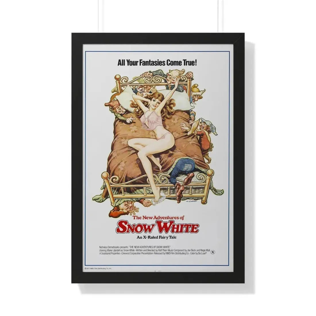 THE NEW ADVENTURES OF SNOW WHITE 1969 - Framed Movie Poster 20" x 30" Black - The Sticker Space