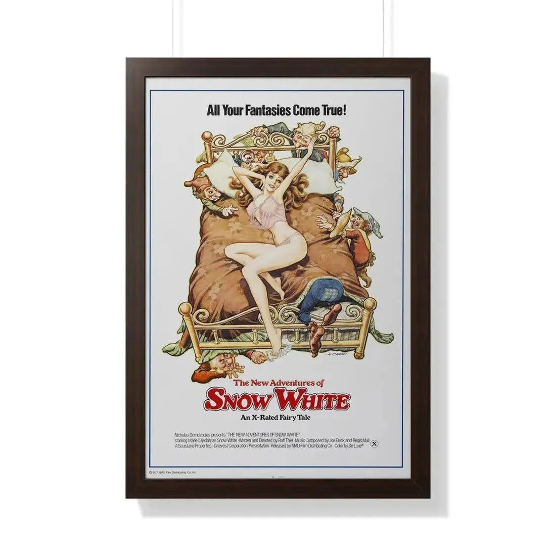 THE NEW ADVENTURES OF SNOW WHITE 1969 - Framed Movie Poster 20" x 30" Walnut - The Sticker Space