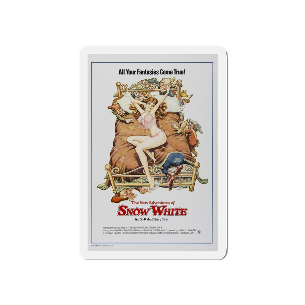 THE NEW ADVENTURES OF SNOW WHITE 1969 Movie Poster - Refrigerator Magnet-3" x 3"-The Sticker Space