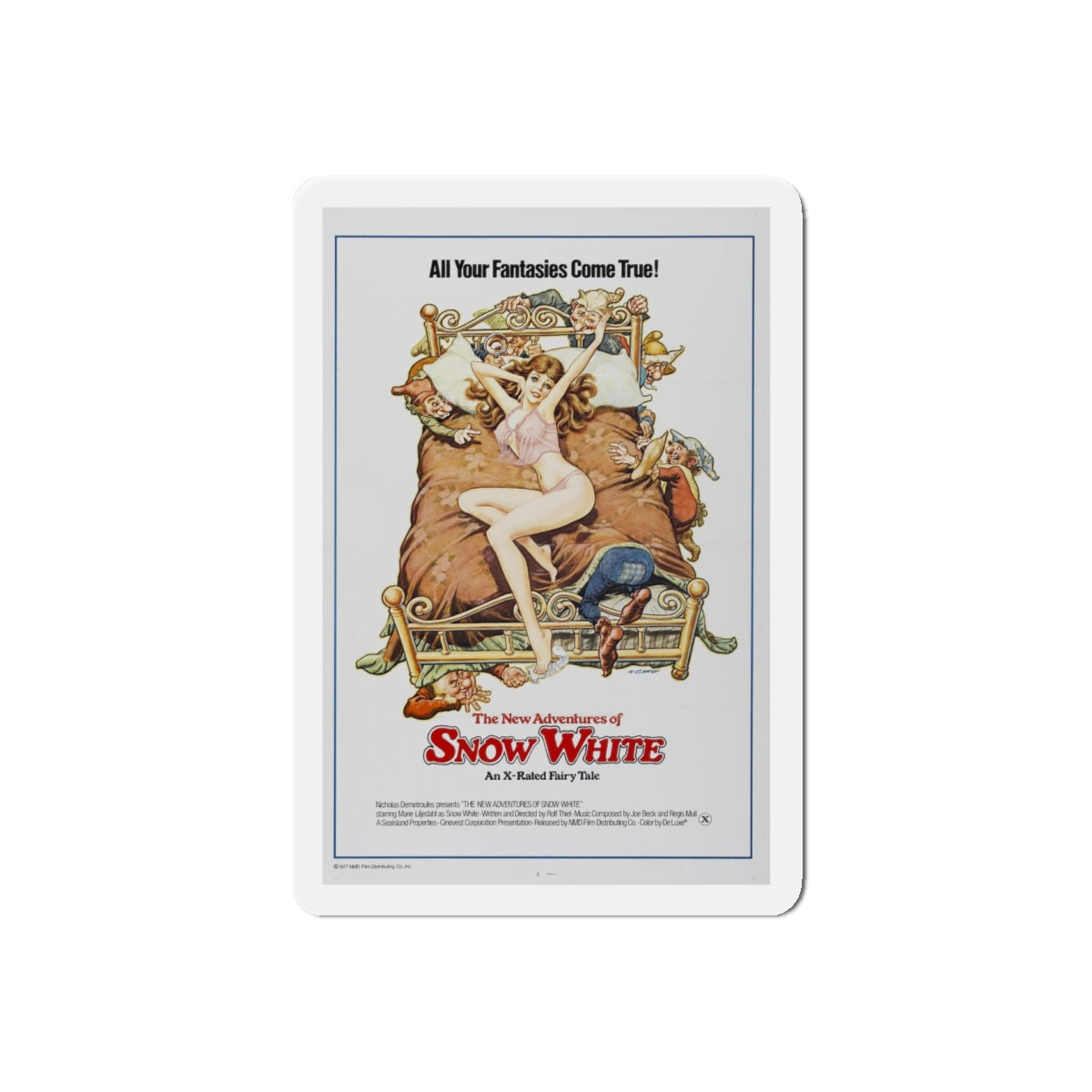 THE NEW ADVENTURES OF SNOW WHITE 1969 Movie Poster - Refrigerator Magnet-5" x 5"-The Sticker Space