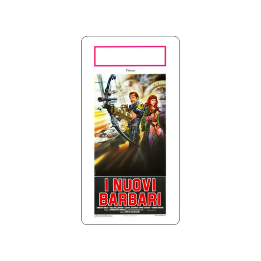 THE NEW BARBARIANS (ITALIAN) 1983 Movie Poster STICKER Vinyl Die-Cut Decal-White-The Sticker Space