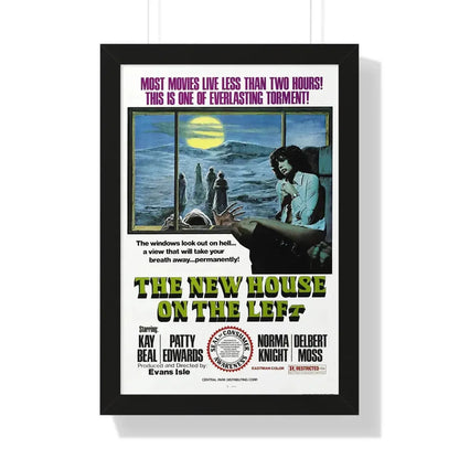 THE NEW HOUSE ON THE LEFT (NIGHT TRAIN MURDERS) 1975 - Framed Movie Poster 16″ x 24″ Black - The Sticker Space