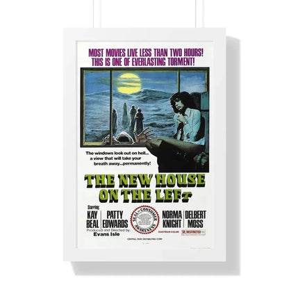 THE NEW HOUSE ON THE LEFT (NIGHT TRAIN MURDERS) 1975 - Framed Movie Poster 16″ x 24″ White - The Sticker Space