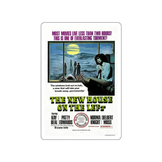 THE NEW HOUSE ON THE LEFT (NIGHT TRAIN MURDERS) 1975 Movie Poster STICKER Vinyl Die-Cut Decal 2 Inch - The Sticker Space