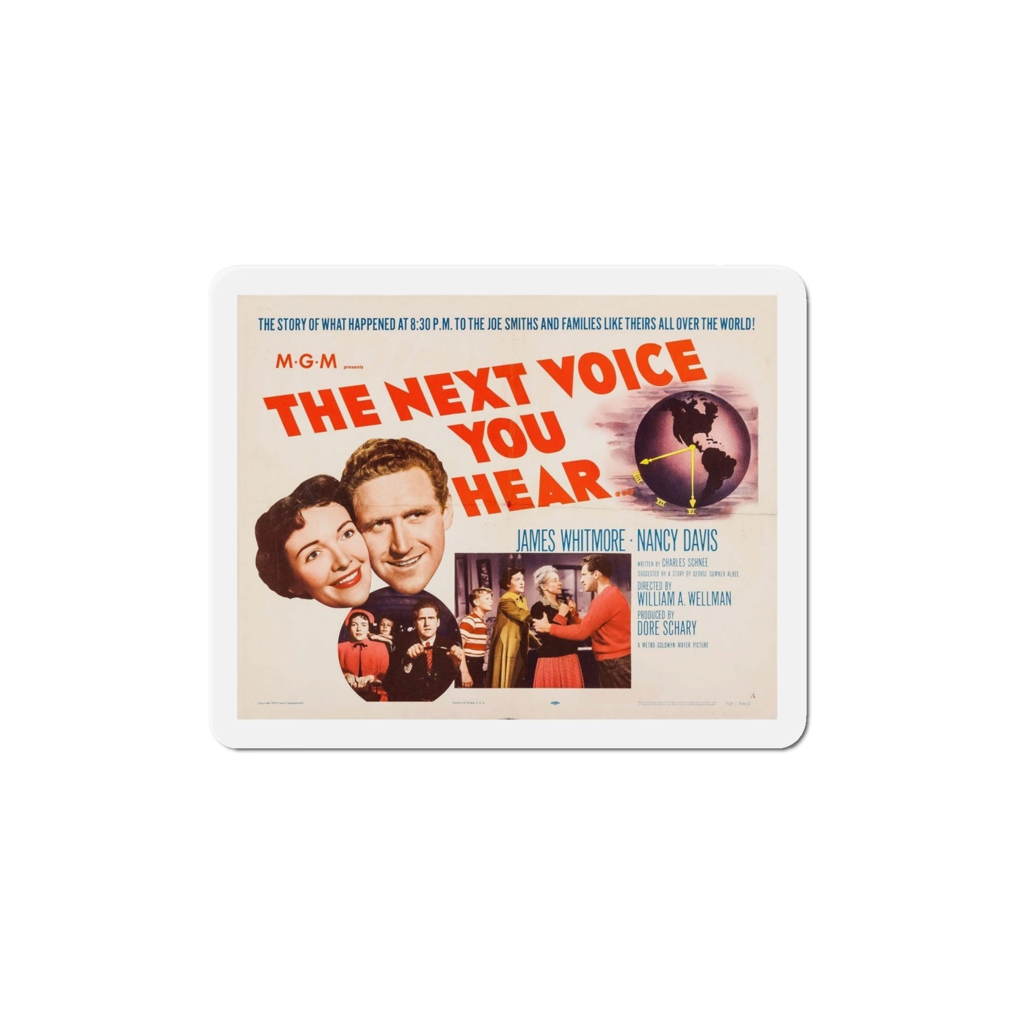 The Next Voice You Hear 1950 v2 Movie Poster Die-Cut Magnet-6 Inch-The Sticker Space