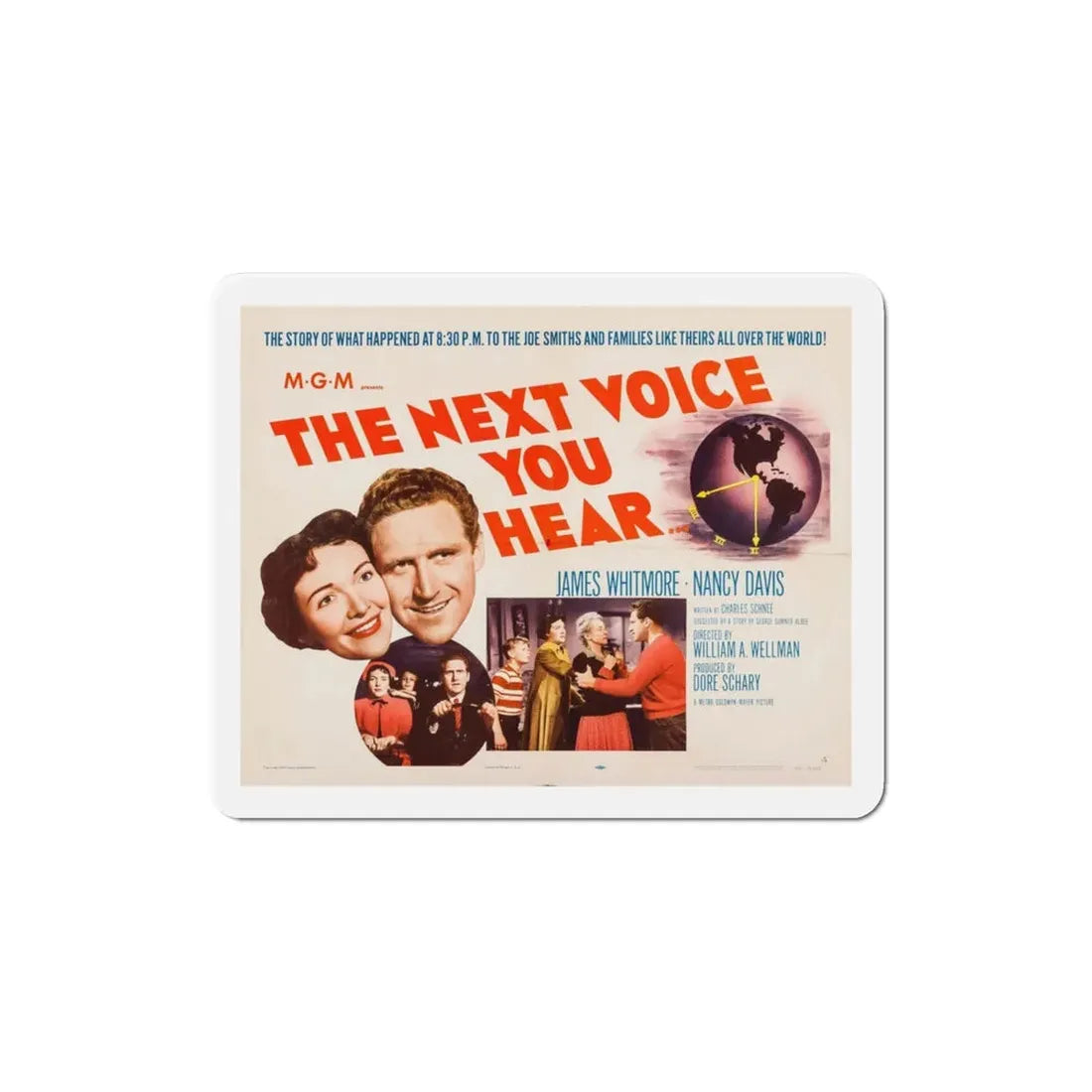 The Next Voice You Hear 1950 v2 Movie Poster Refrigerator Magnet 3 Inch - The Sticker Space