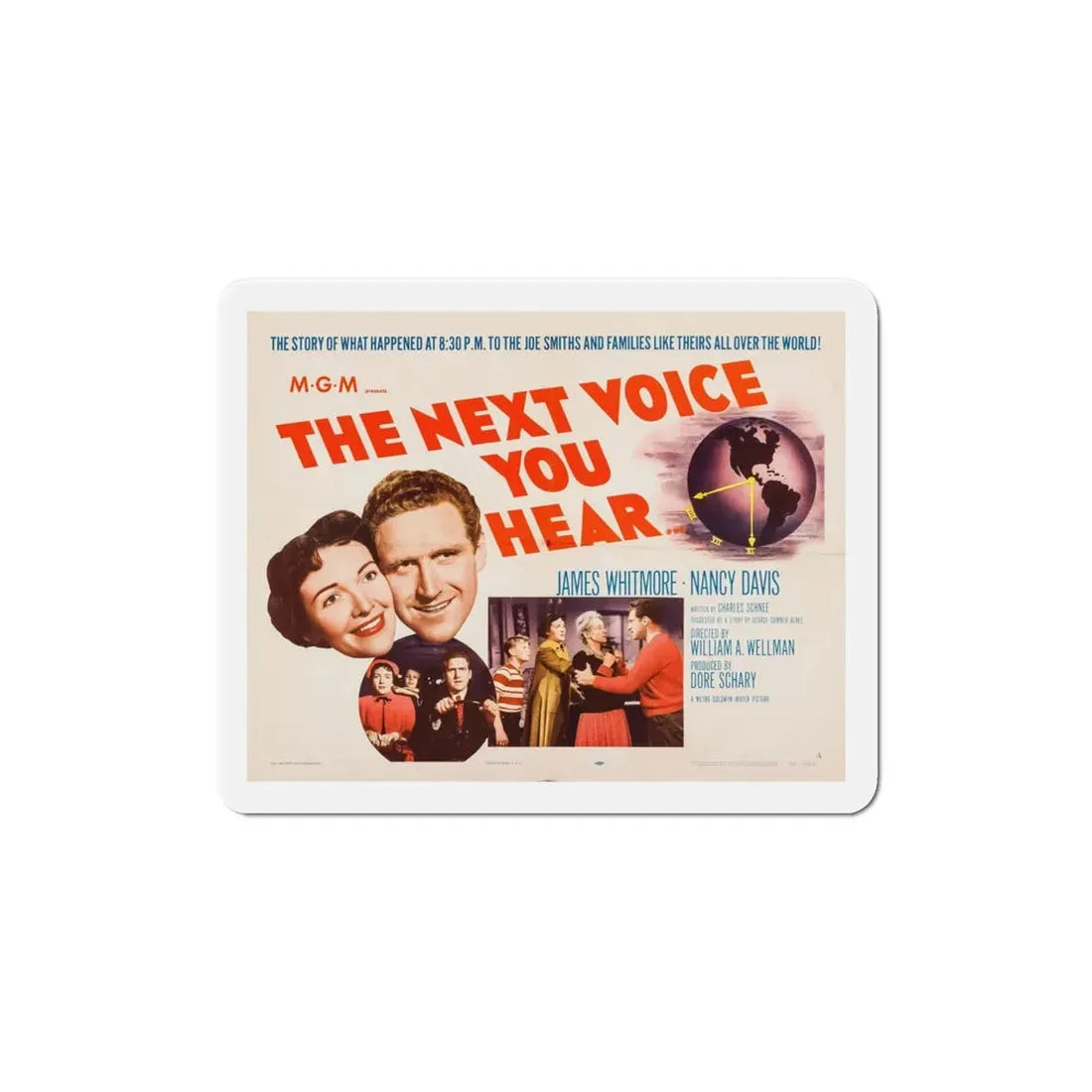 The Next Voice You Hear 1950 v2 Movie Poster Refrigerator Magnet 4 Inch - The Sticker Space