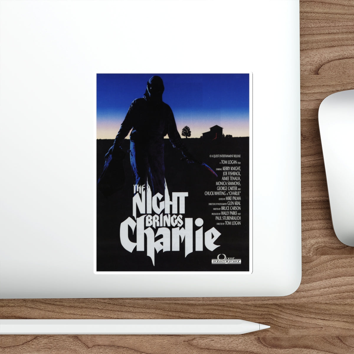 THE NIGHT BRINGS CHARLIE 1990 Movie Poster STICKER Vinyl Die-Cut Decal-The Sticker Space