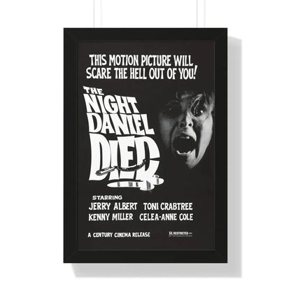 THE NIGHT DANIEL DIED (BLOOD STALKERS) 1976 - Framed Movie Poster 16″ x 24″ Black - The Sticker Space