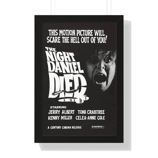 THE NIGHT DANIEL DIED (BLOOD STALKERS) 1976 - Framed Movie Poster 16″ x 24″ Black - The Sticker Space