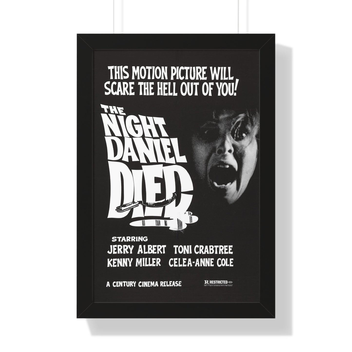 THE NIGHT DANIEL DIED (BLOOD STALKERS) 1976 - Framed Movie Poster-16″ x 24″-The Sticker Space