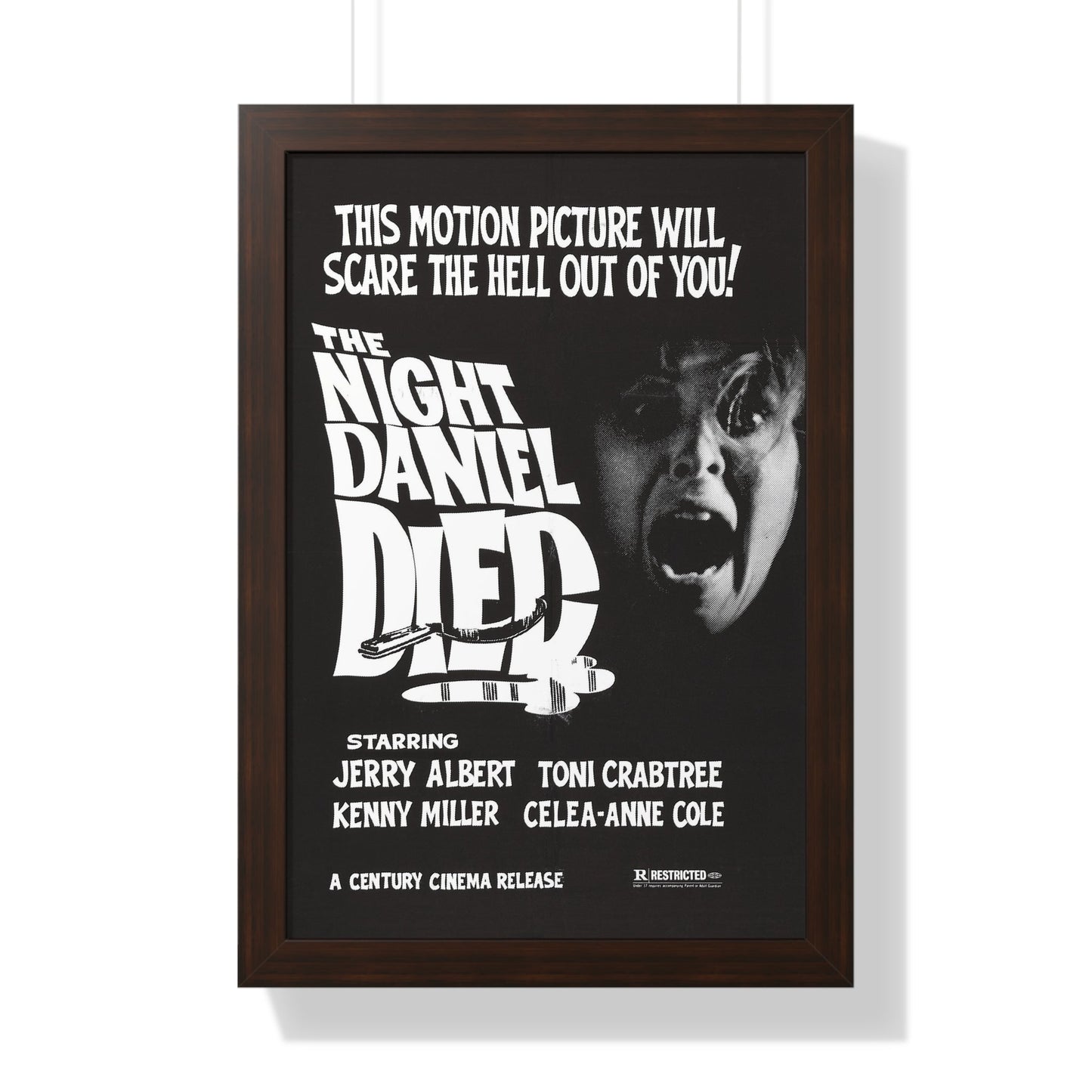 THE NIGHT DANIEL DIED (BLOOD STALKERS) 1976 - Framed Movie Poster-16″ x 24″-The Sticker Space